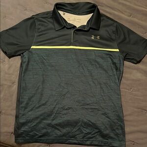 Under Armour Heatgear Youth XL Dark Blue Patterned Polo Shirt
